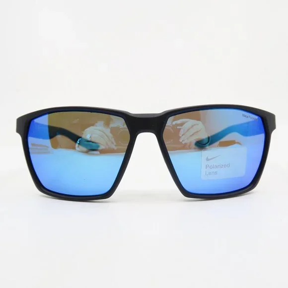 Nike MAVERICK P EV1097 011 59mm Black/Blue Polarized Mirror New Sunglasses. - Picture 2 of 8